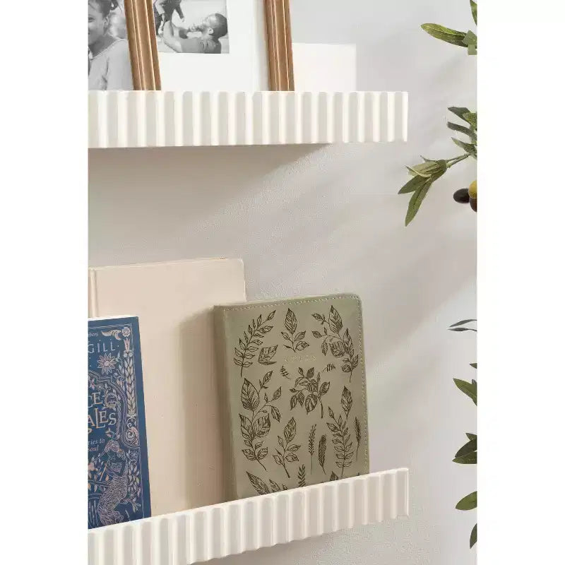 Lot de 2 étagères à rebord Furrow blanches