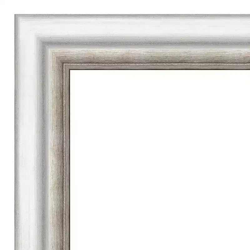 Miroir mural de salle de bain rectangulaire moderne argenté, 23"x29", sans biseau, montage mural