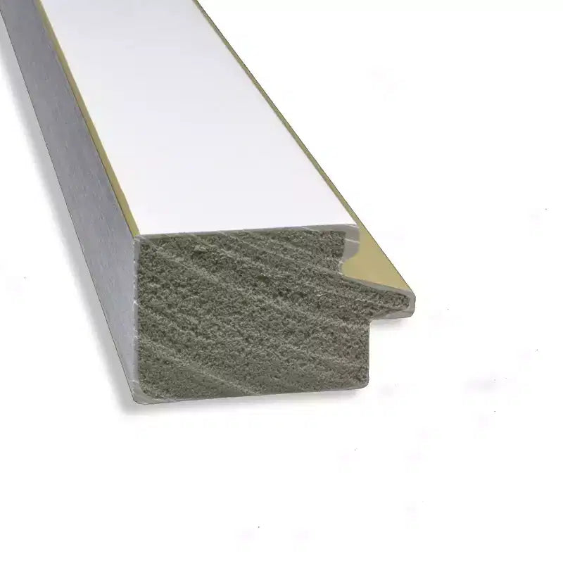 Miroir de porte étroit rectangulaire complet 17 po x 51 po en EVA blanc doré non biseauté