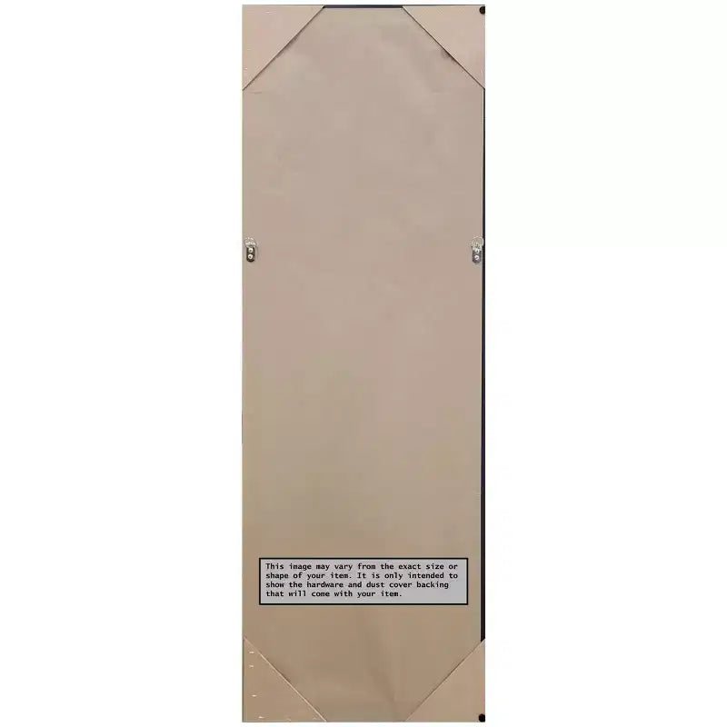 Miroir de porte étroit rectangulaire complet 17 po x 51 po en EVA blanc doré non biseauté