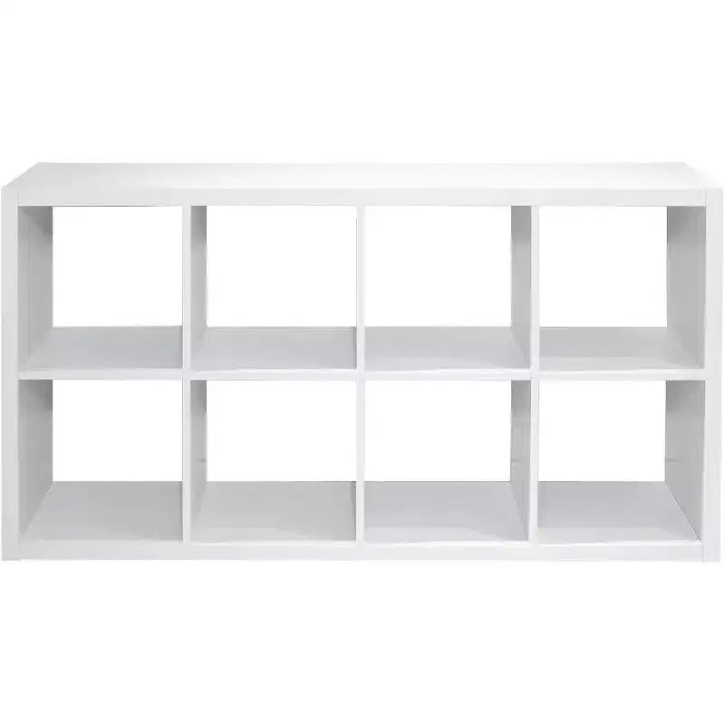 Meuble de rangement 8 cases avec étagères ouvertes à l'arrière, bibliothèque de rangement 2 x 5 cubes pour la décoration intérieure