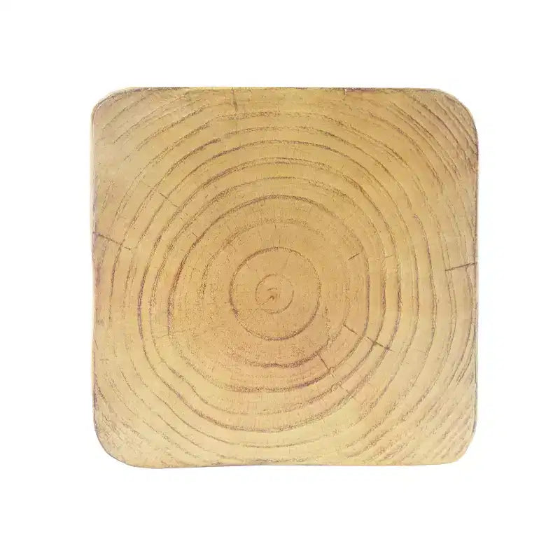 Table d'appoint rétro, texture bois, table d'appoint torsadée pour l'intérieur/extérieur