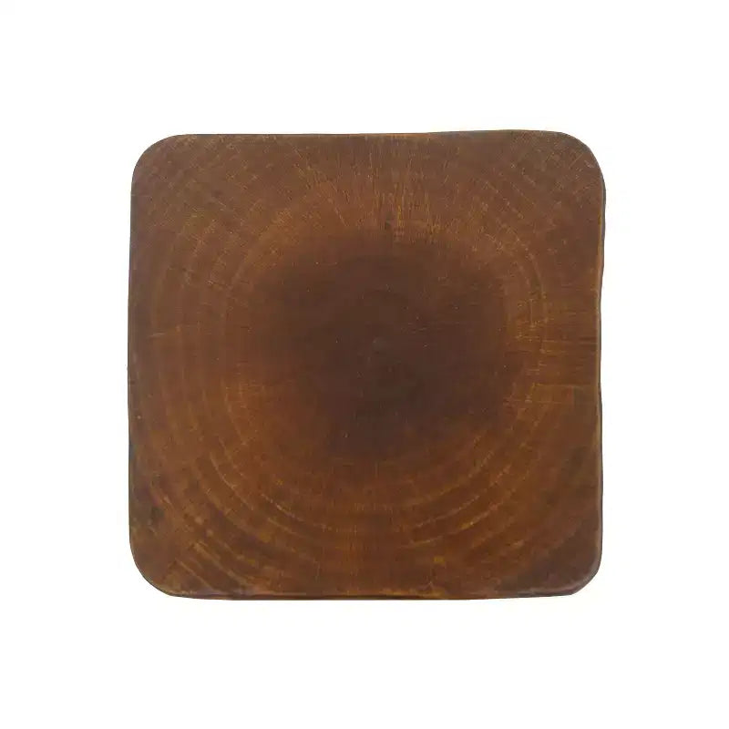 Table d'appoint rétro, texture bois, table d'appoint torsadée pour l'intérieur/extérieur