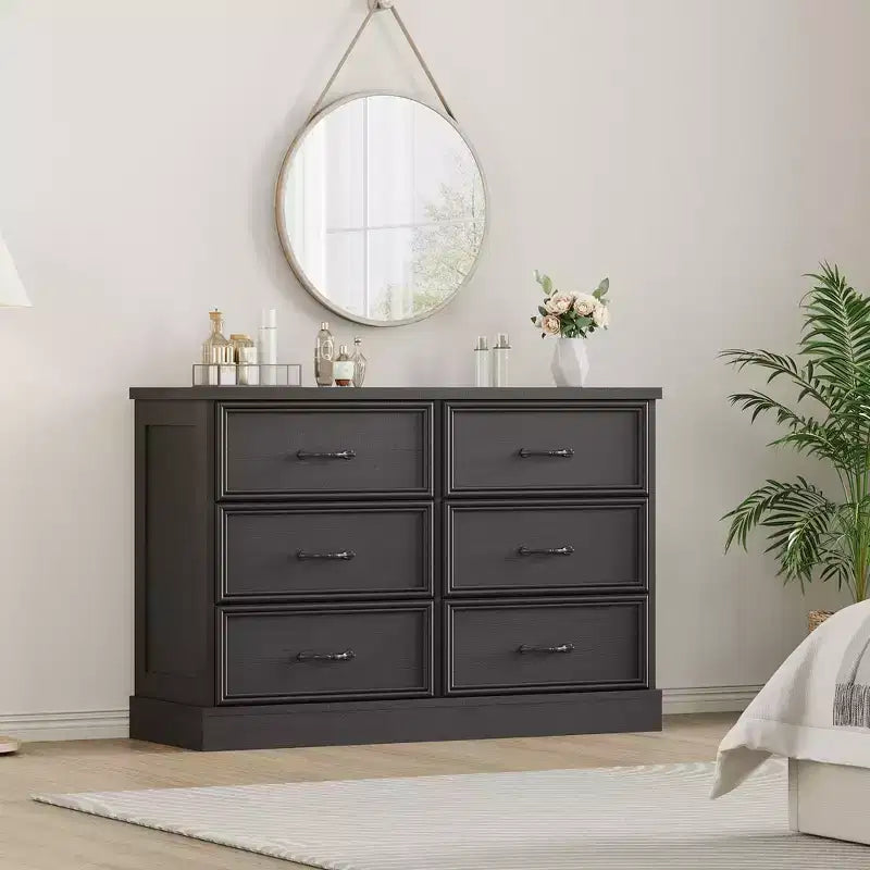Table de Chevet Moderne avec Tiroir, Armoire de Rangement Parfaite pour la Chambre à Coucher, Organiseur à Tiroirs, Bois Robuste, Design Compact, Finition Noir Grain de Bois