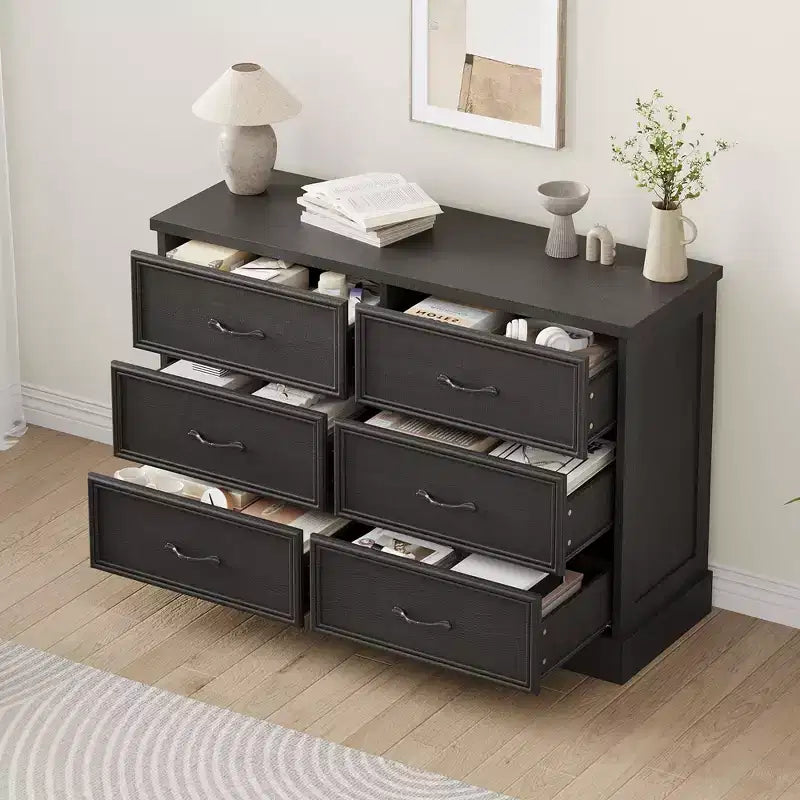 Table de Chevet Moderne avec Tiroir, Armoire de Rangement Parfaite pour la Chambre à Coucher, Organiseur à Tiroirs, Bois Robuste, Design Compact, Finition Noir Grain de Bois