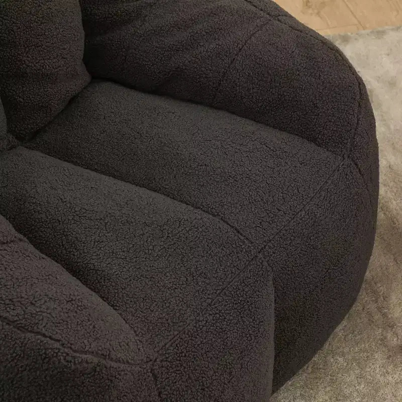 Fauteuil poire en tissu peluche doux, fauteuil de sol en mousse à mémoire de forme pour un confort moelleux, fauteuil de salon moderne pour le jeu, pour le salon
