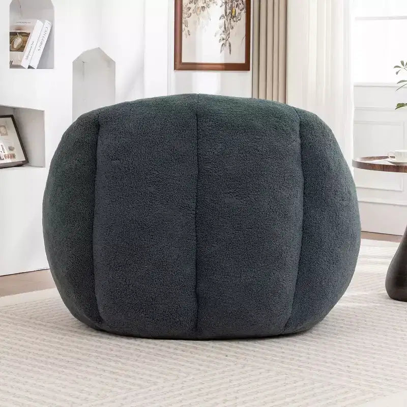 Fauteuil poire en tissu peluche doux, fauteuil de sol en mousse à mémoire de forme pour un confort moelleux, fauteuil de salon moderne pour le jeu, pour le salon