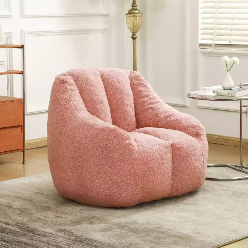 Fauteuil poire en tissu peluche doux, fauteuil de sol en mousse à mémoire de forme pour un confort moelleux, fauteuil de salon moderne pour le jeu, pour le salon