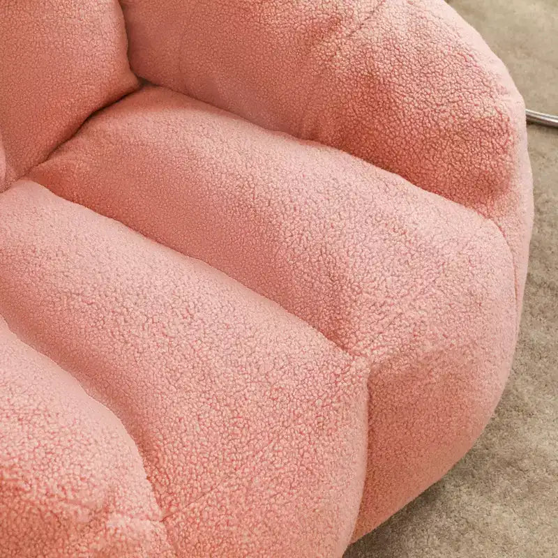 Fauteuil poire en tissu peluche doux, fauteuil de sol en mousse à mémoire de forme pour un confort moelleux, fauteuil de salon moderne pour le jeu, pour le salon
