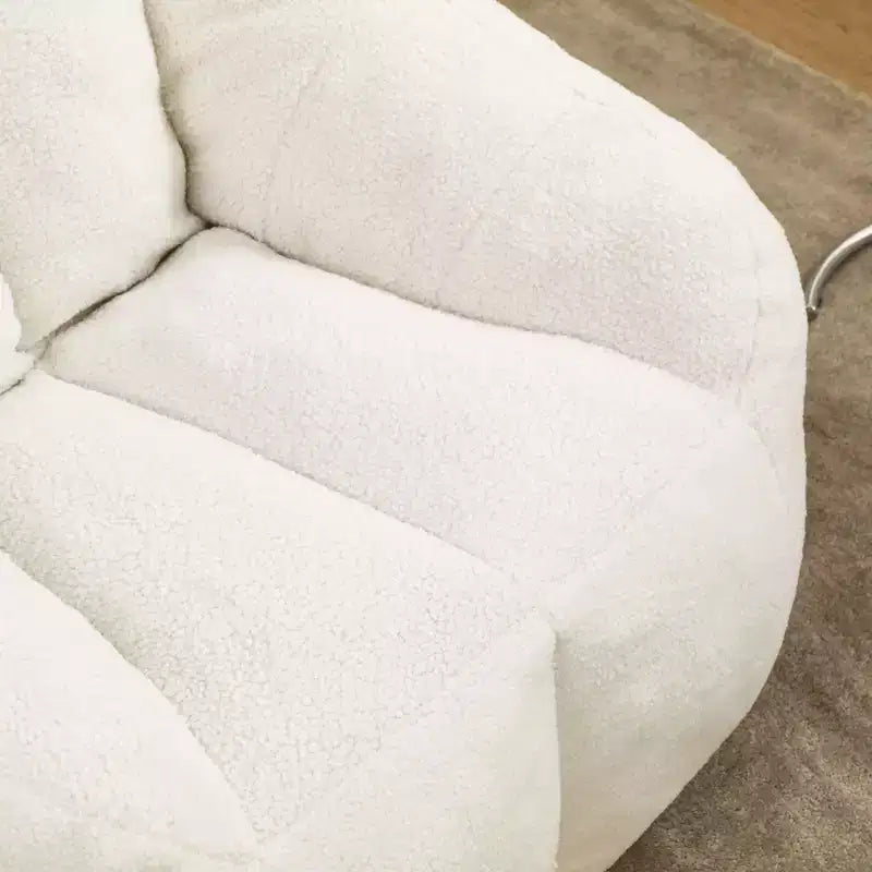 Fauteuil poire en tissu peluche doux, fauteuil de sol en mousse à mémoire de forme pour un confort moelleux, fauteuil de salon moderne pour le jeu, pour le salon