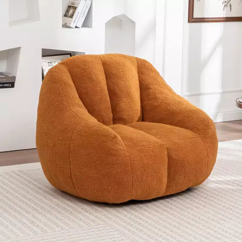Fauteuil poire en tissu peluche doux, fauteuil de sol en mousse à mémoire de forme pour un confort moelleux, fauteuil de salon moderne pour le jeu, pour le salon