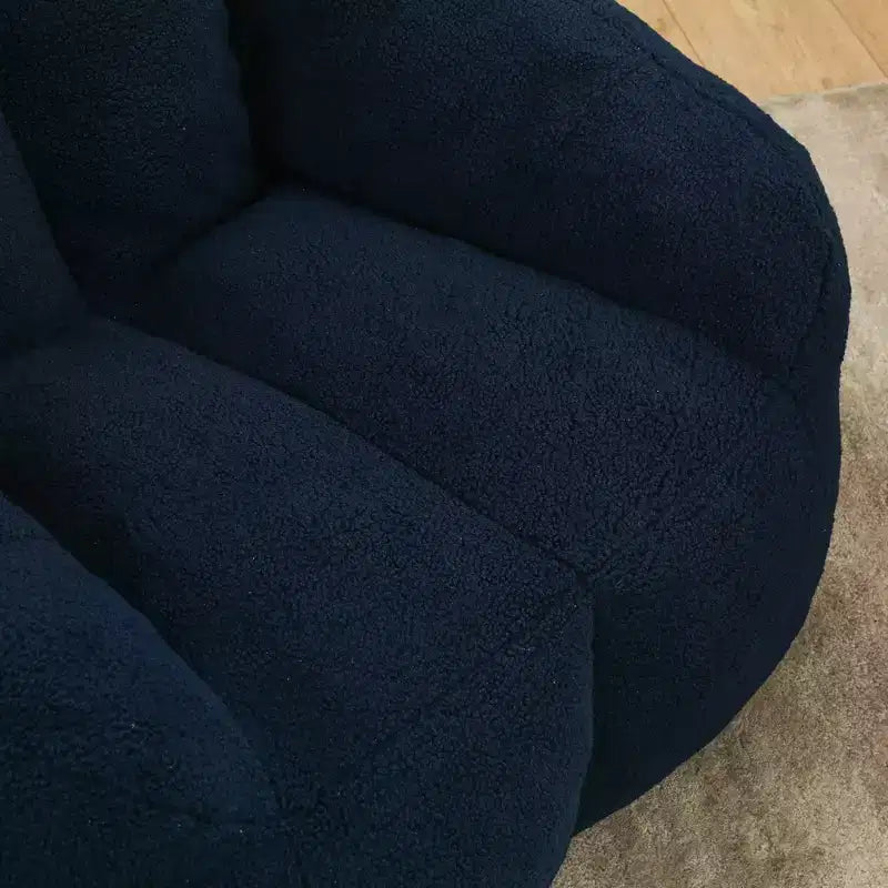 Fauteuil poire en tissu peluche doux, fauteuil de sol en mousse à mémoire de forme pour un confort moelleux, fauteuil de salon moderne pour le jeu, pour le salon