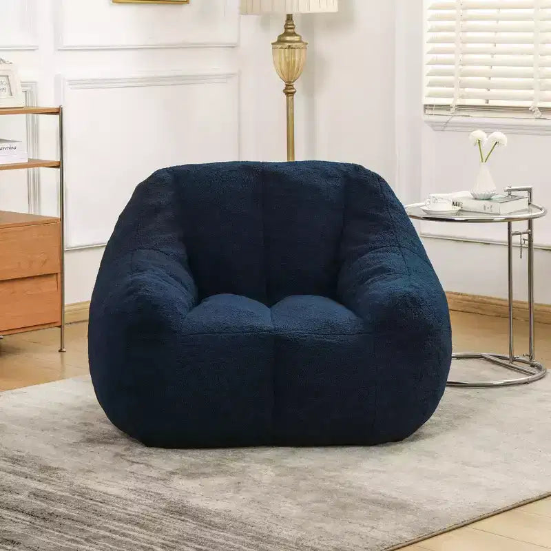 Fauteuil poire en tissu peluche doux, fauteuil de sol en mousse à mémoire de forme pour un confort moelleux, fauteuil de salon moderne pour le jeu, pour le salon