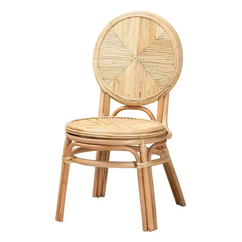 Chaise de salle à manger en rotin brun naturel : Aucun assemblage requis, Nettoyage des taches, Structure en bois