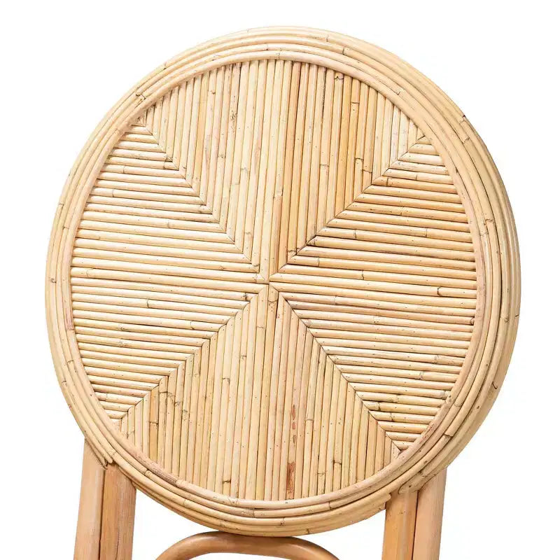 Chaise de salle à manger en rotin brun naturel : Aucun assemblage requis, Nettoyage des taches, Structure en bois