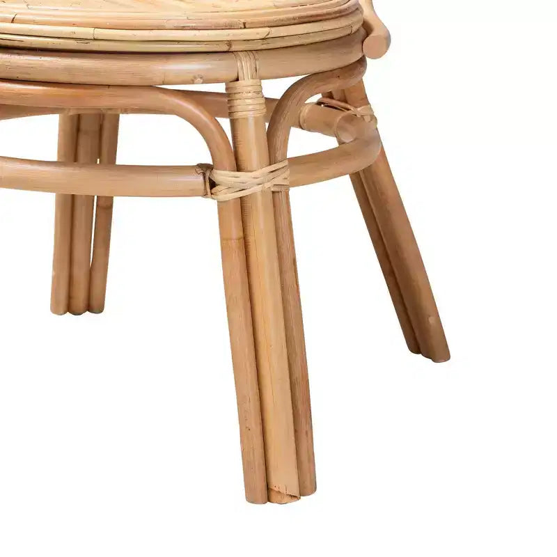 Chaise de salle à manger en rotin brun naturel : Aucun assemblage requis, Nettoyage des taches, Structure en bois