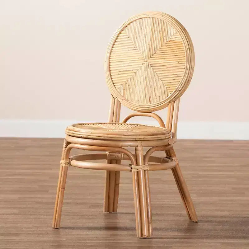 Chaise de salle à manger en rotin brun naturel : Aucun assemblage requis, Nettoyage des taches, Structure en bois