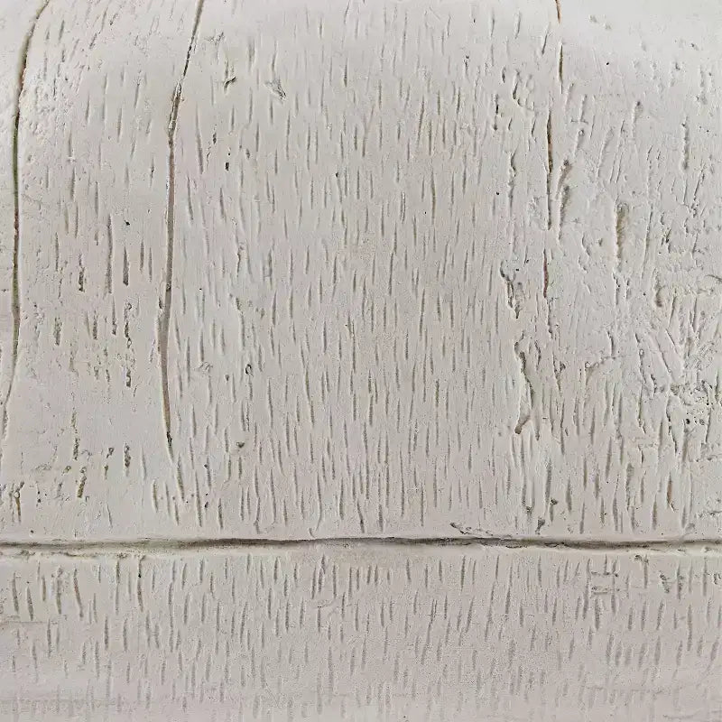 Table d'appoint en bois sculpté de baleine avec plateau en verre, bois flotté blanc côtier