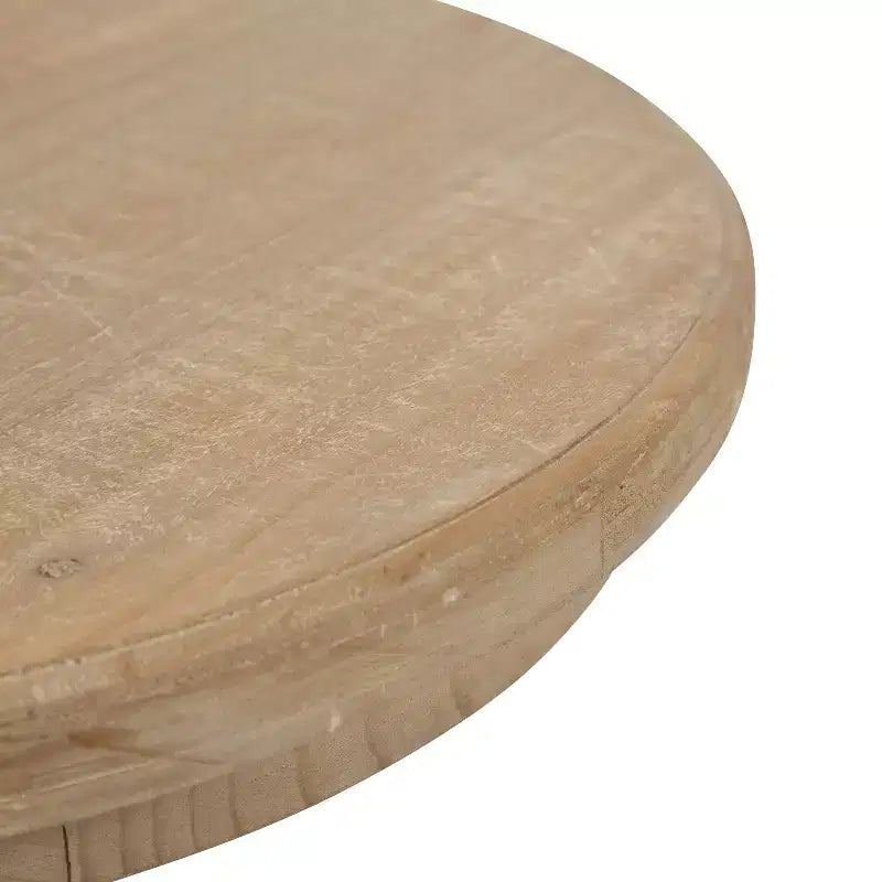 Table d'appoint ronde en bois Linsley, 40 cm de diamètre, marron rustique