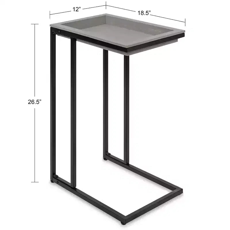 Table d'appoint en C Lockridge en bois et métal