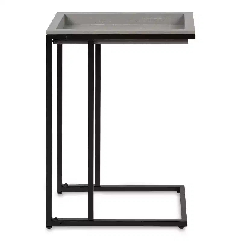 Table d'appoint en C Lockridge en bois et métal