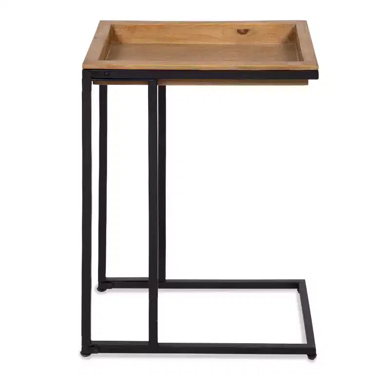Table d'appoint en C Lockridge en bois et métal