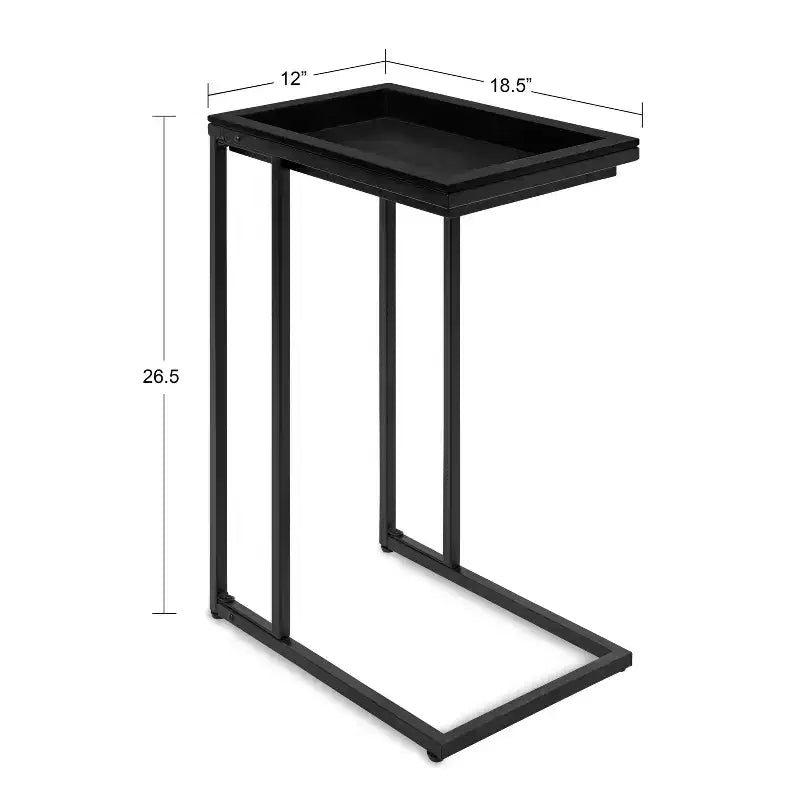 Table d'appoint en C Lockridge en bois et métal