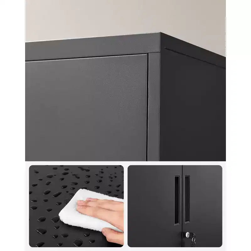 Armoire de bureau, Armoire de garage, Armoire de rangement en métal avec portes et étagères