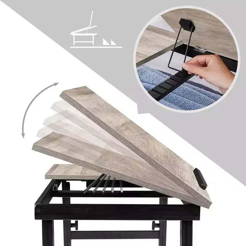 Plateau de lit pour ordinateur portable et petit-déjeuner avec dessus inclinable réglable