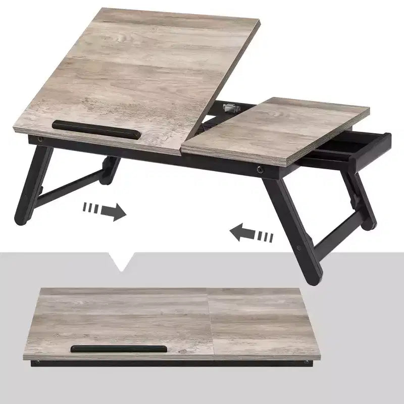 Plateau de lit pour ordinateur portable et petit-déjeuner avec dessus inclinable réglable