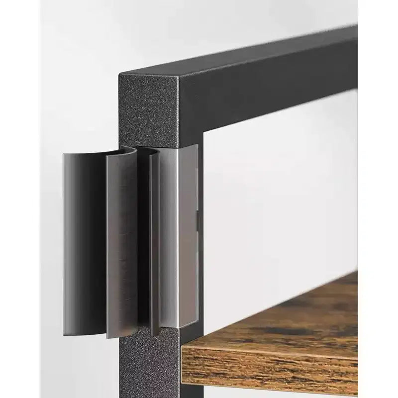 Étagère à 6 niveaux, Grande bibliothèque avec cadre en acier, Étagère profonde pour bureau, salon