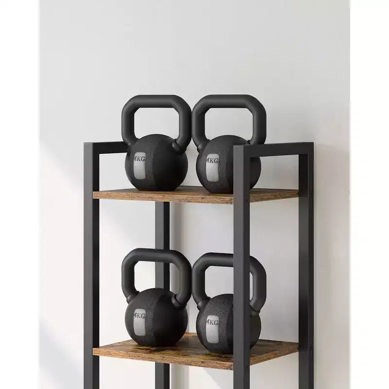 Étagère à 6 niveaux, Grande bibliothèque avec cadre en acier, Étagère profonde pour bureau, salon
