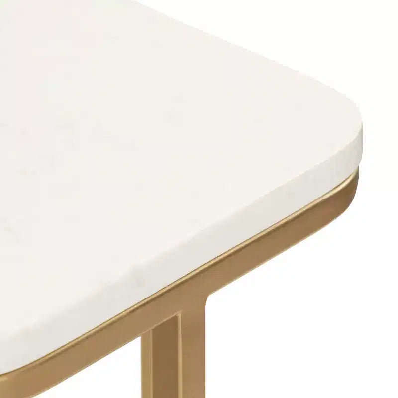 Table d'appoint Credele en marbre et métal