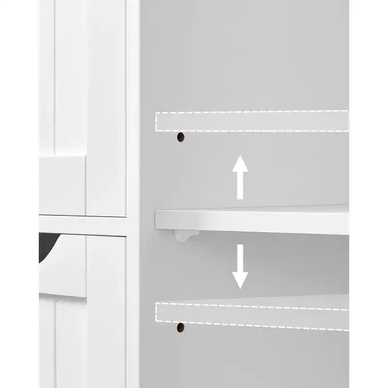 Meuble de rangement au sol pour salle de bain, meuble de salle de bain autoportant, avec 3 grands tiroirs et 1 étagère réglable, 30 x 60 x 81 cm