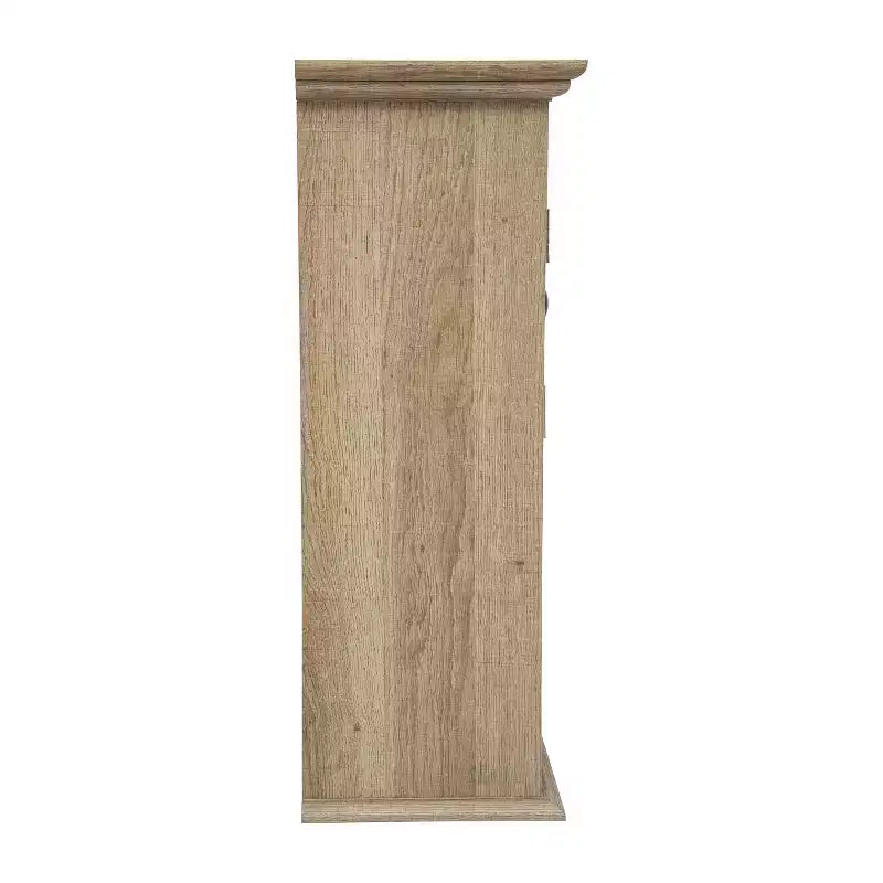 Armoire à pharmacie murale pour salle de bain avec portes à fermeture magnétique, étagère réglable et étagère inférieure ouverte