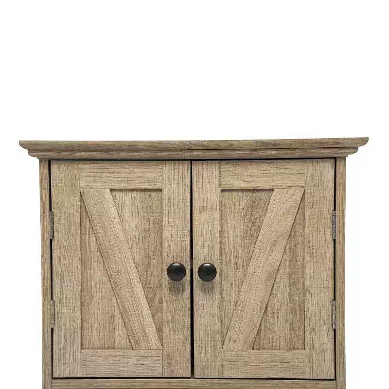 Armoire à pharmacie murale pour salle de bain avec portes à fermeture magnétique, étagère réglable et étagère inférieure ouverte