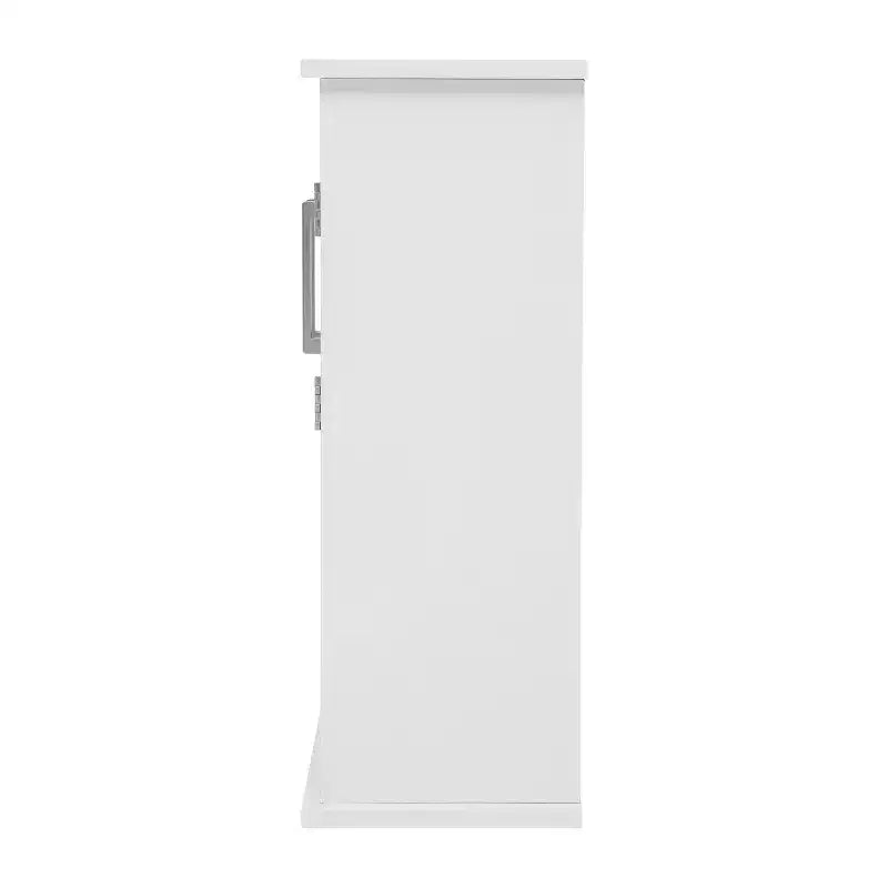 Armoire à pharmacie murale pour salle de bain avec étagère intérieure réglable, étagère inférieure ouverte et portes à fermeture magnétique