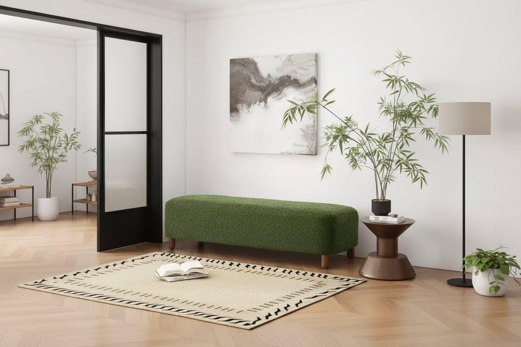 Christopher Knight Home Felix Wood Upholstered Ottoman