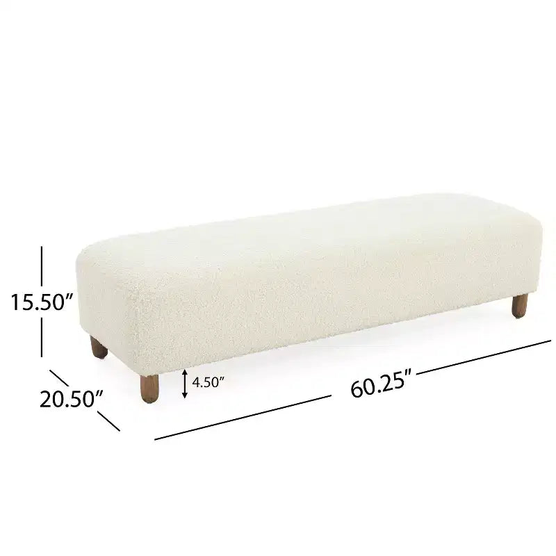 Ottoman en bois rembourré