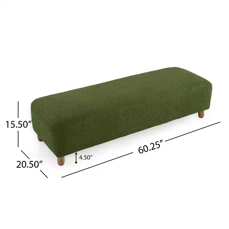 Ottoman en bois rembourré