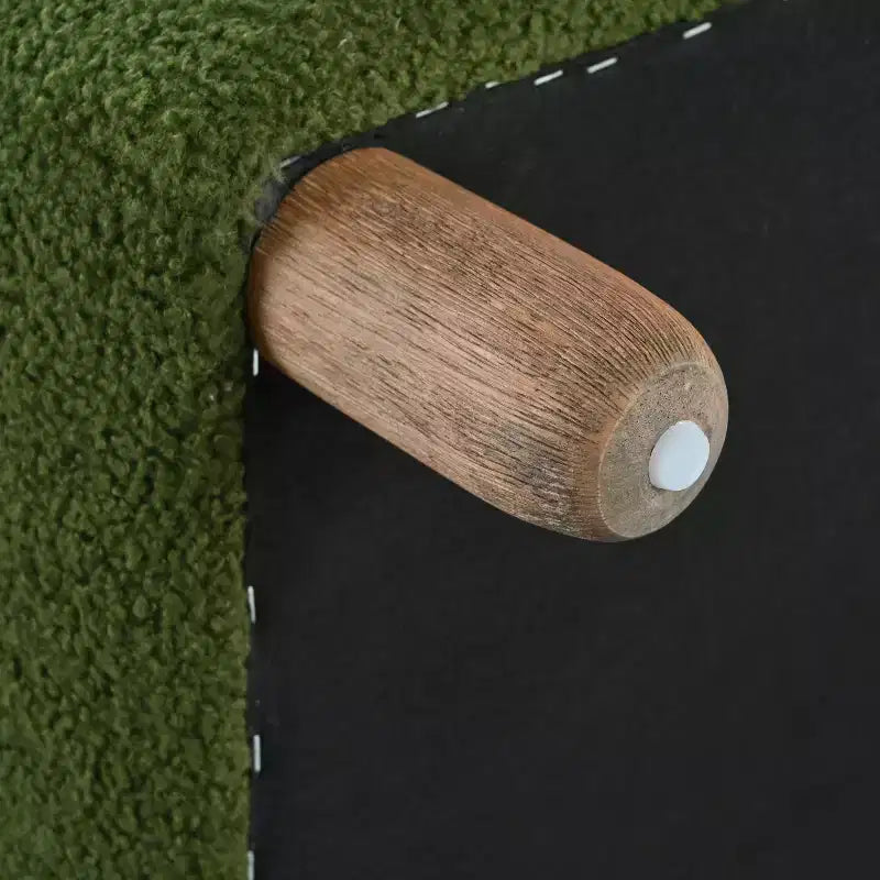 Ottoman en bois rembourré