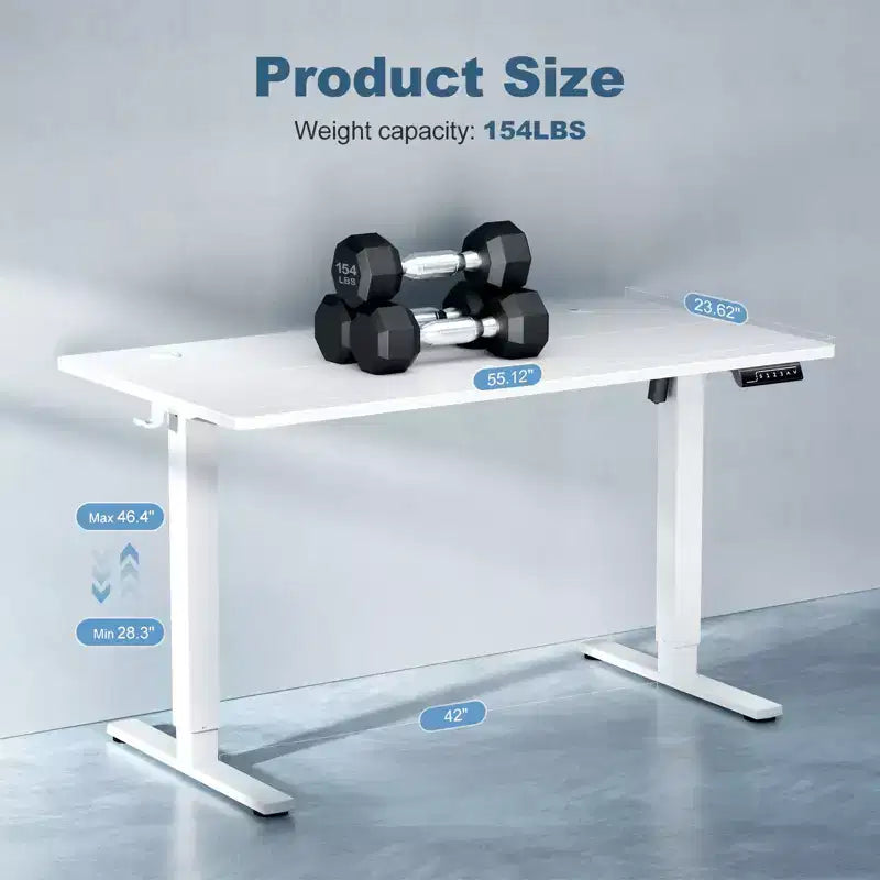 Bureau debout réglable en hauteur de 55 po de large
