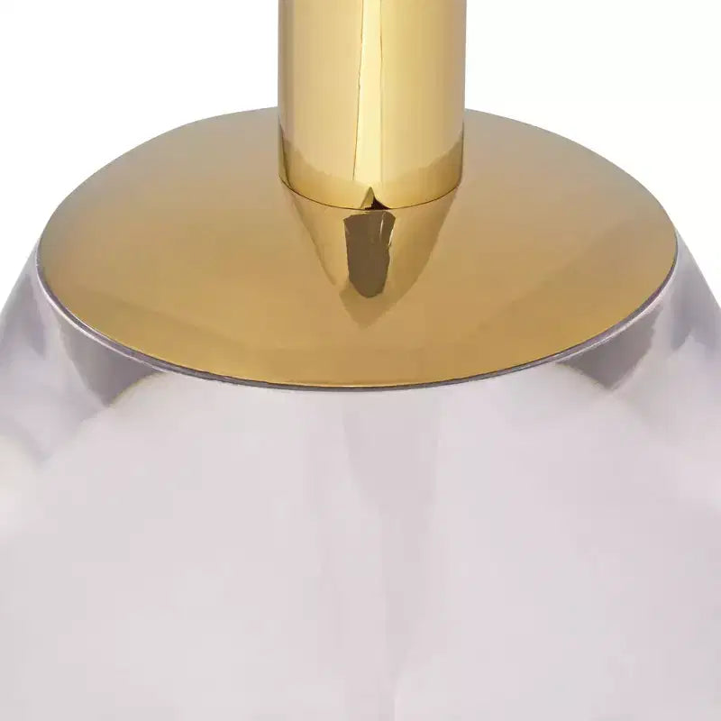 Table d'appoint de luxe or 24 3/4 avec plateau en acrylique et base en verre