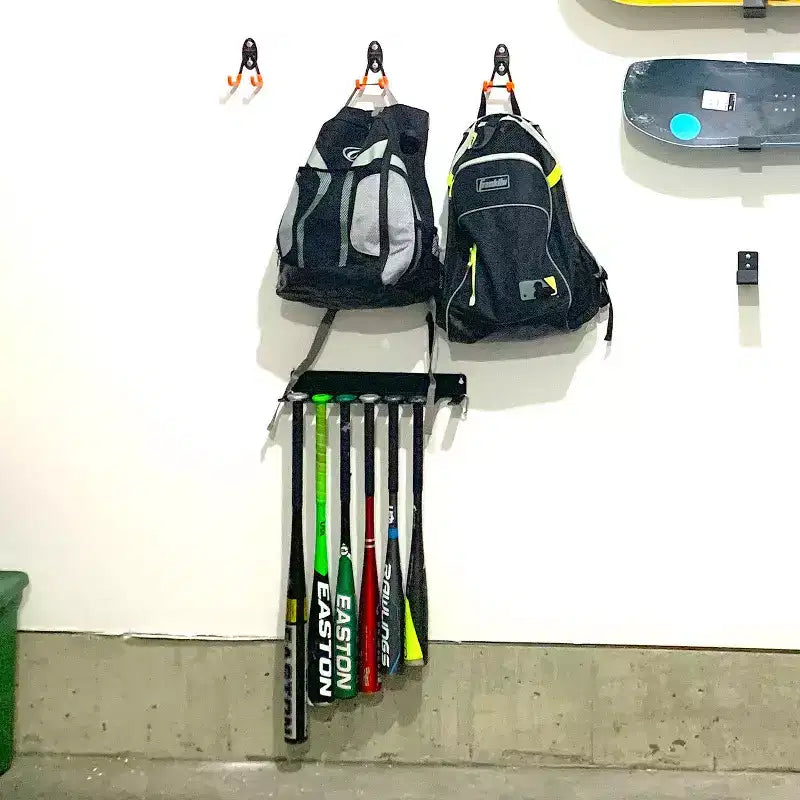 Porte-Battes de Baseball Renforcé pour Abri | Peut Contenir 14 Battes