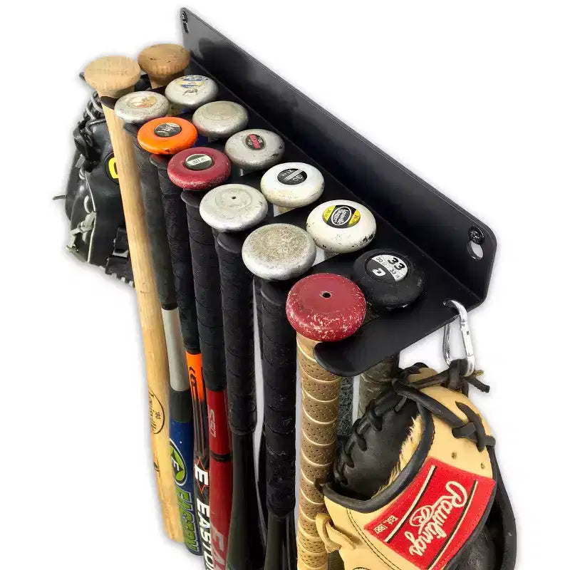 Porte-Battes de Baseball Renforcé pour Abri | Peut Contenir 14 Battes
