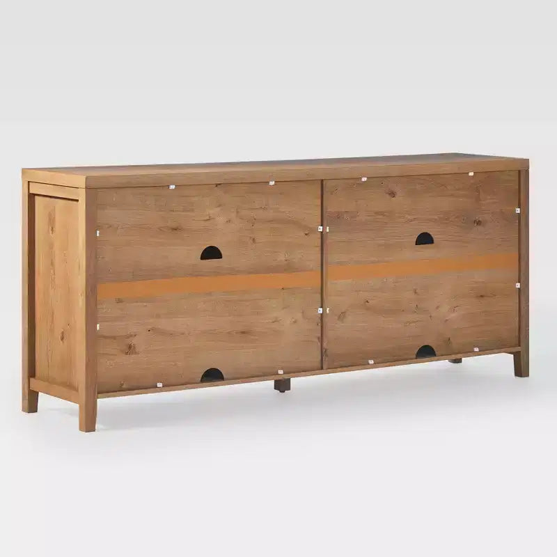 Bahut cannelé moderne de 178 cm avec portes arquées