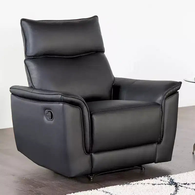 Fauteuil en similicuir avec mécanisme inclinable manuel à levier latéral