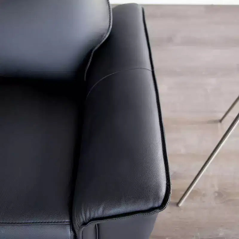 Fauteuil en similicuir avec mécanisme inclinable manuel à levier latéral